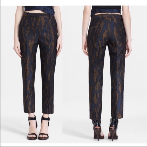 3.1 Phillip Lim Woodgrain Jacquard Crop Pants (A8)